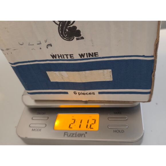 WATERFORD CRYSTAL White Wine 5.5" Glasses Set of 6 with Box - Picture 9 of 9